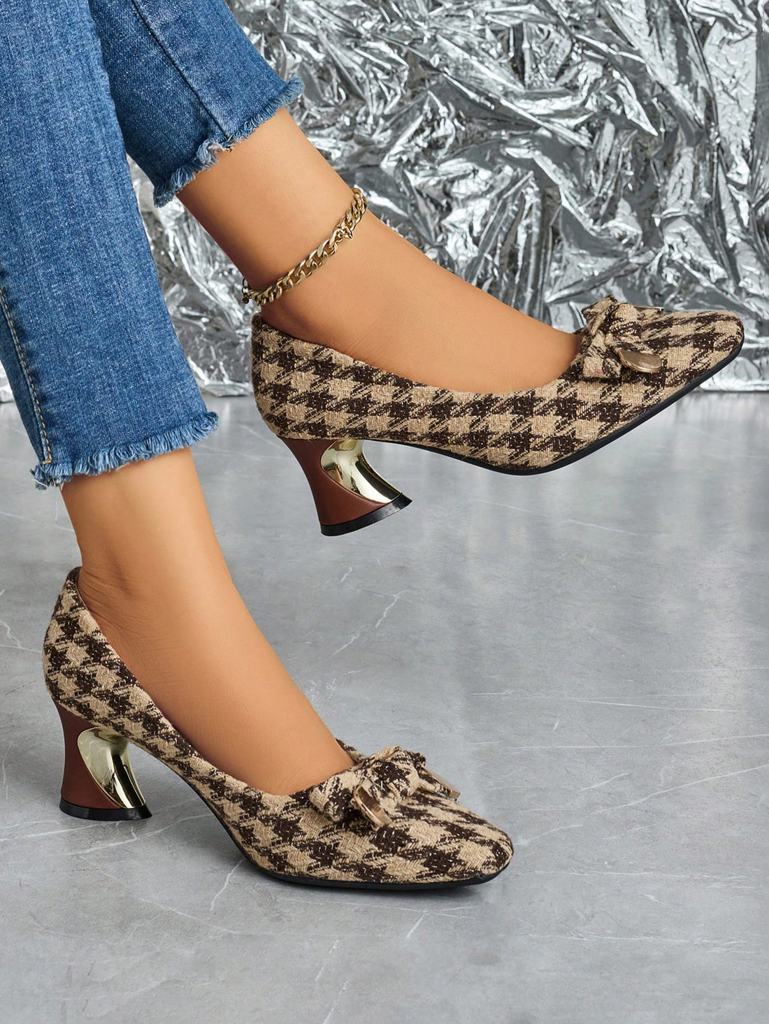 Effortlessly elevate your style with our Chic Metallic Buckle High Heel Slip-On Shoes. The sleek design and high-quality materials provide elegance and comfort, perfect for any occasion. The metallic buckle adds a touch of sophistication, making these shoes a must-have for your wardrobe.