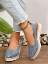 Autumn Elegance: Platform Wedge Slip-On Pumps with Waterproof Sole