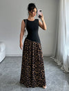 Wild Elegance: Leopard Print Sleeveless Maxi Dress for Every Occasion