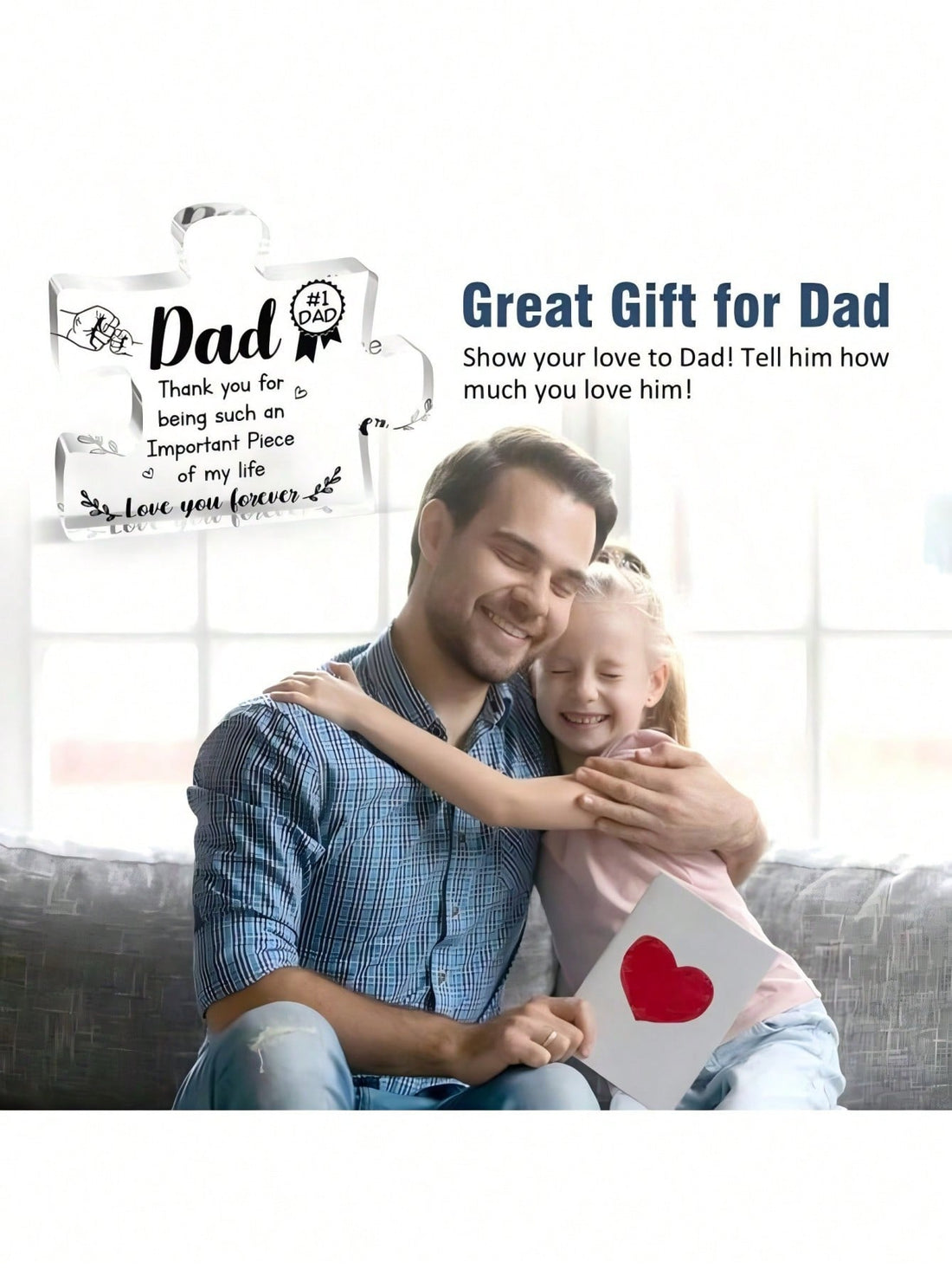 Surprise Dad with a unique gift - our Personalized Acrylic Square Puzzle! A perfect present for any occasion, this puzzle can be customized just for him. Give a gift that's both fun and sentimental. Order now!