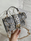 Edgy Graffiti Rivet Handbag: Trendy Urban Chic Accessory