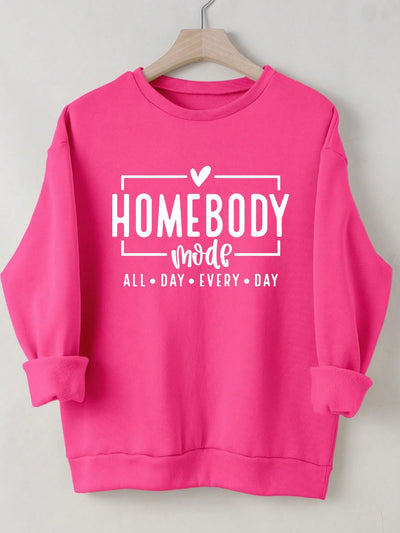 Trendy Letter Print Long Sleeve Sweatshirt for Autumn & Winter