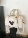 Chic Heart Plush Handbag: The Perfect Stylish Accessory for Autumn and Winter