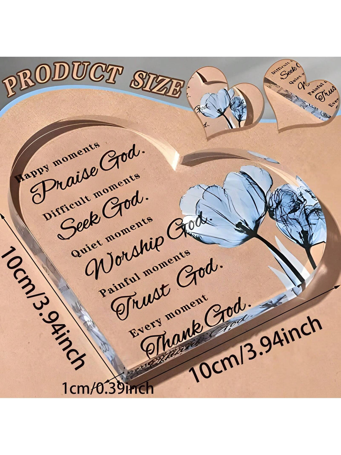 Bring a touch of faith and beauty into your home with our Uplifting Christian Bible Verse Décor. The elegant blue flower design adds a pop of color to any room while the inspiring verse uplifts your spirit. Perfect as a gift for the women in your life, this décor is a reminder of faith, hope, and love.