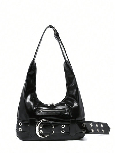 Vintage-Inspired Multi-Strap Gothic Tote Bag - Trendy Steampunk Style for Effortless Streetwear Looks