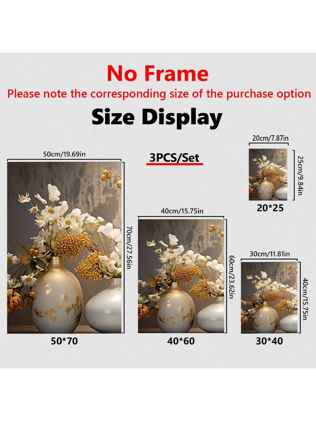 Add a touch of elegance to your walls with this 3-piece modern abstract floral canvas art set. Perfect for home or office, this set is the perfect way to add a pop of color and style to any space. Let your walls bloom with this stunning and versatile art set.