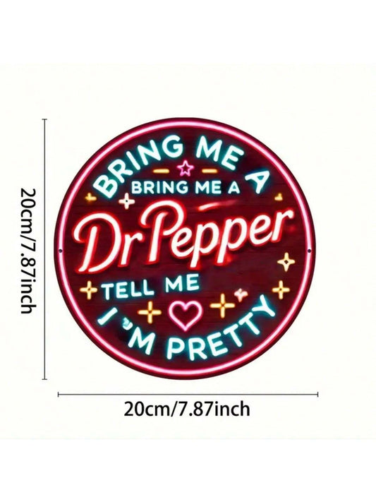 Vibrant 'Give Me A Pepper' Neon Sign - Stylish Round Wall Art for Home Office & Outdoor Decor