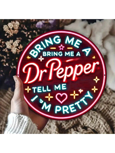 Vibrant 'Give Me A Pepper' Neon Sign - Stylish Round Wall Art for Home Office & Outdoor Decor