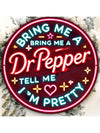 Vibrant 'Give Me A Pepper' Neon Sign - Stylish Round Wall Art for Home Office & Outdoor Decor