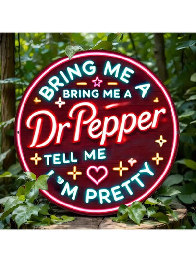 Vibrant 'Give Me A Pepper' Neon Sign - Stylish Round Wall Art for Home Office & Outdoor Decor