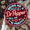 Vibrant 'Give Me A Pepper' Neon Sign - Stylish Round Wall Art for Home Office & Outdoor Decor