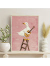 Charming Goose Canvas Art - Whimsical Farmhouse Decor for Children's Rooms and More