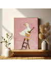 Charming Goose Canvas Art - Whimsical Farmhouse Decor for Children's Rooms and More