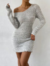 Chic Autumn Bliss: Fitted Sweater Dress for Effortless Style