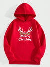 Cozy Men's Red Fleece-Lined Hoodie: Perfect for the Holidays