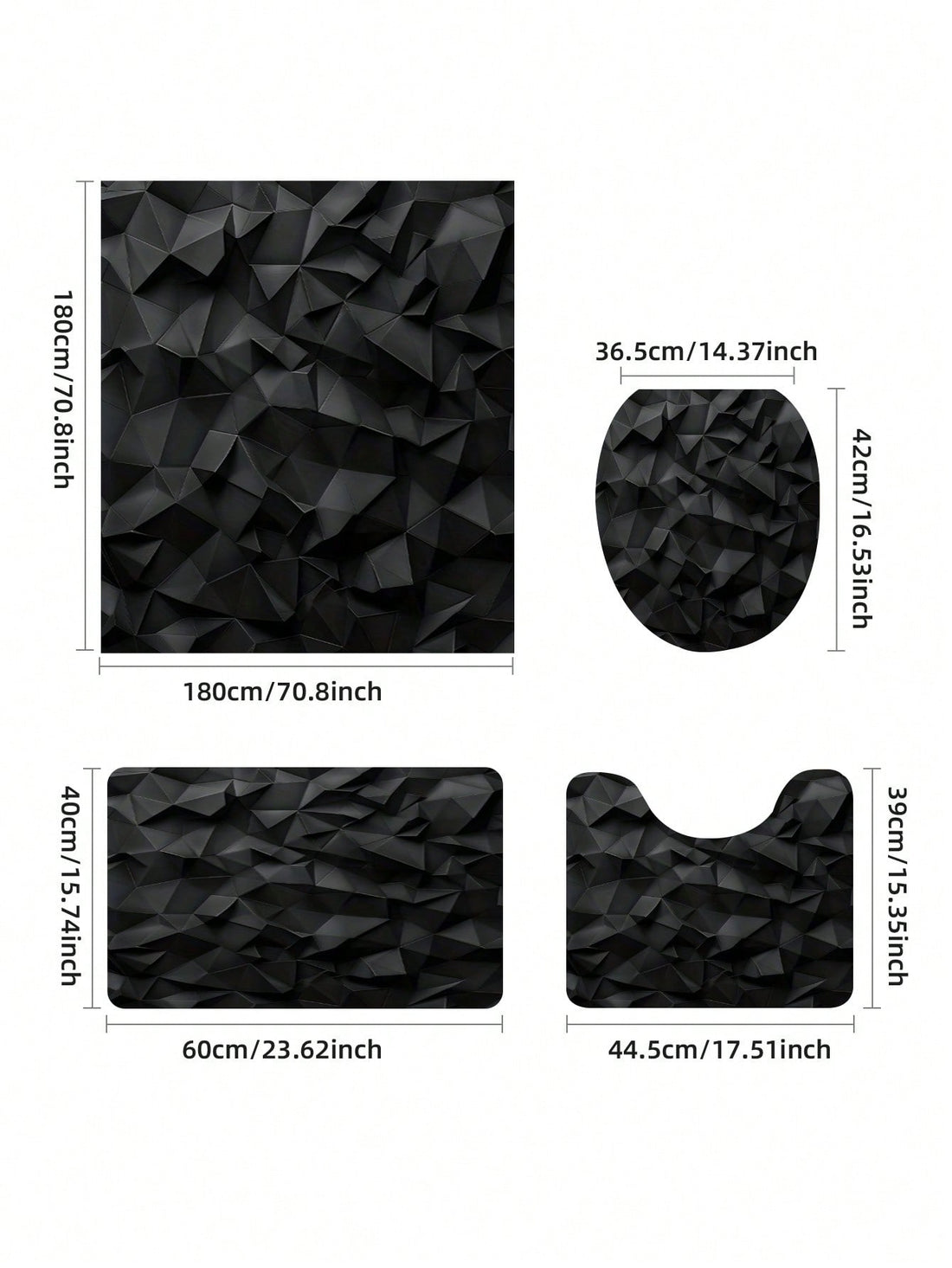 Transform your bathroom into a unique and stylish space with our 3D Black Graphic Pattern Shower Curtain. Elevate your shower experience with this high-quality curtain that features a modern and eye-catching design. Say goodbye to boring bathrooms and hello to a whole new level of decor!