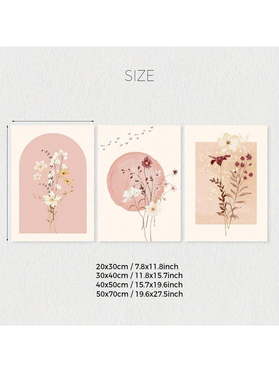 Transform your space with this stunning 3-piece wall art set inspired by Japanese aesthetics. Each canvas features delicate pink watercolor florals rendered in soft, abstract brushstrokes that evoke tranquility and natural beauty. The harmonious color palette and flowing designs complement modern and traditional interiors alike, making these pieces perfect for living rooms, bedrooms, or any space seeking understated elegance. Ready to hang and display together or separately for flexible styling options.