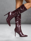 Chic Slouchy Stiletto Heeled Boots - Perfect for Summer Parties and Special Occasions