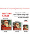 Whimsical Santa's Watch: Rustic Canvas Wall Art for Holiday Cheer