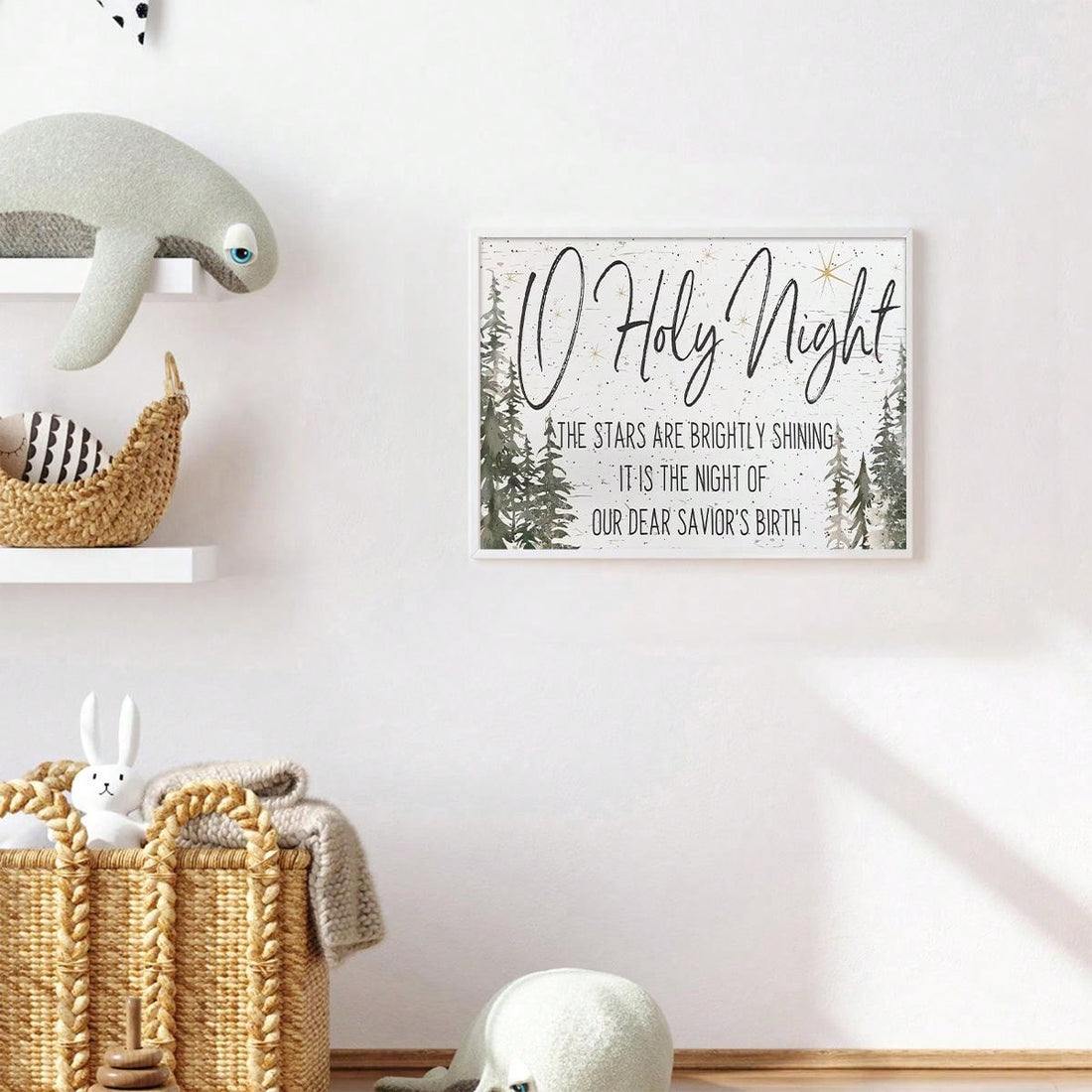 Be inspired by the true meaning of Christmas with our Festive Christian Cottage Canvas Wall Art! Perfect for adding a touch of holiday cheer to your home decor or gifting to a loved one, this high-quality canvas features a delightful cottage scene with a subtle Christian message. Spread joy and love this holiday season with our charming wall art!