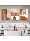 Boho Chic Terracotta Trio: 3-Piece Canvas Wall Art Set for Stylish Home Décor