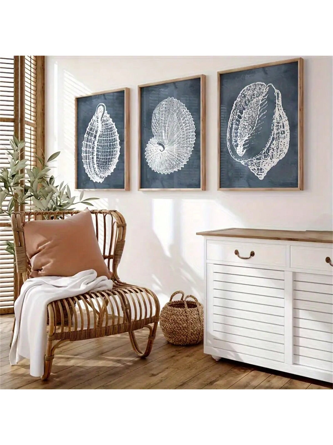 Enhance your home with a touch of seaside charm with our Coastal Charm 3-Piece Seashell Canvas Wall Art Set. This set features three beautifully crafted canvas prints, each showcasing a different seashell design, perfect for adding a beach-inspired element to any room. Made with high-quality materials, these pieces are built to last and will bring a sense of tranquility to your space.