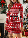 Chic Casual Red Plaid Sleeve Dress for Effortless Autumn & Winter Style