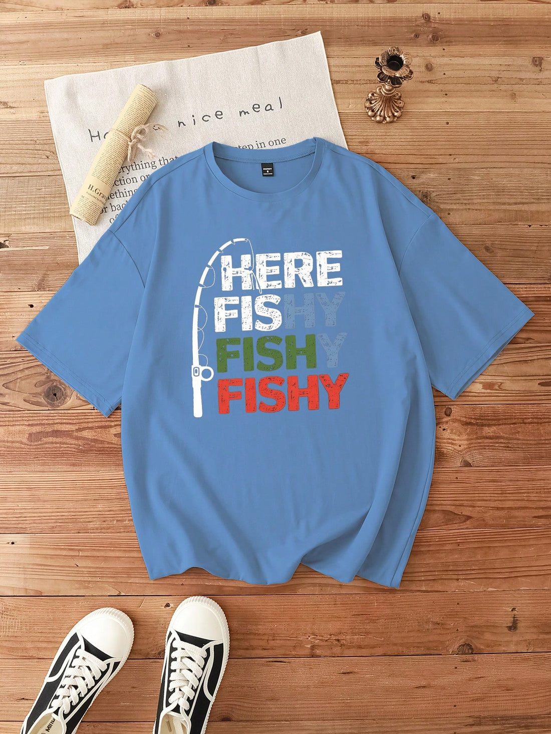 Boost your everyday style with this casual letter print round neck t-shirt for men. Made for a trendy look, it adds a playful touch to your wardrobe. Stay comfortable and stylish effortlessly!