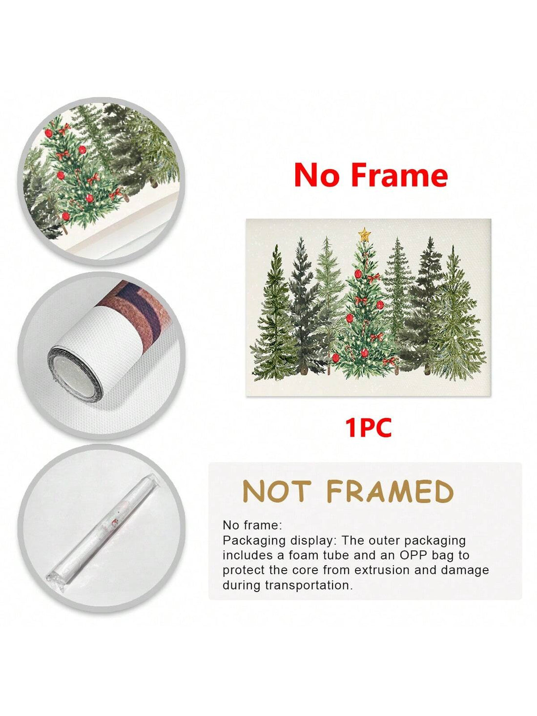 Transform your space into a festive wonderland with this eye-catching Christmas tree canvas decoration. Whether you're decking out your living room, hosting holiday gatherings, or adding seasonal charm to any corner of your home, this stylish piece brings instant yuletide magic. Its vibrant design captures the spirit of the season while complementing any décor style. Hang it proudly and watch guests light up at your festive flair. The perfect way to spread holiday cheer without the mess of a real tree!