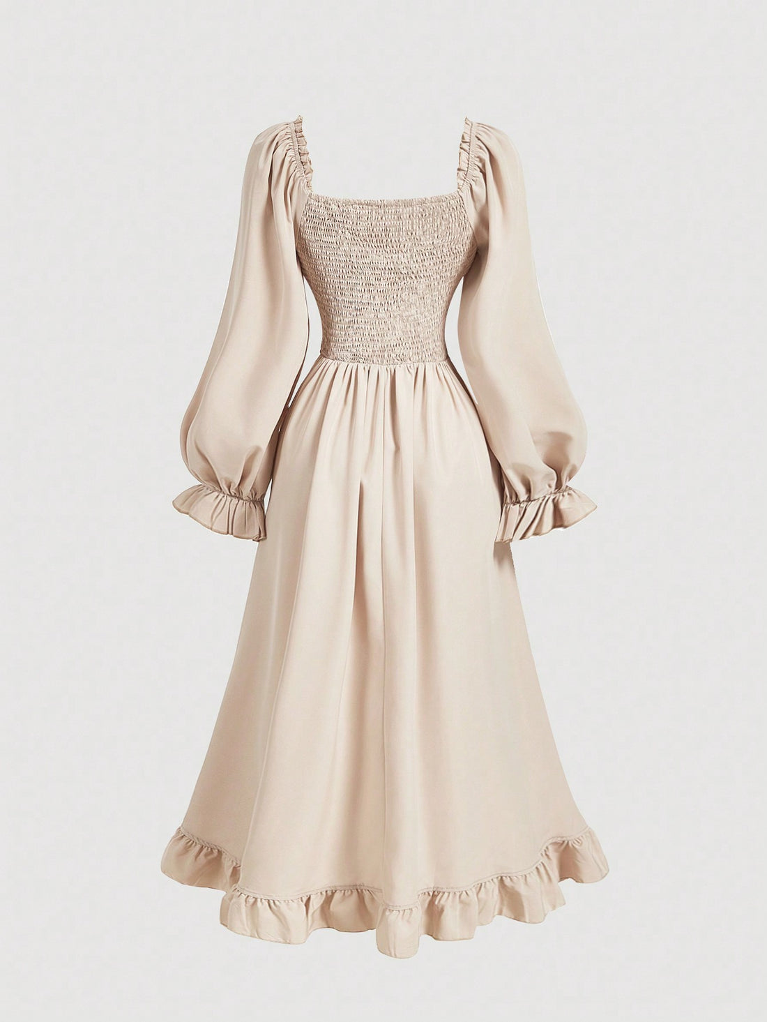 This vintage dress is perfect for any Halloween or Day of the Dead celebration. The puff sleeves and ruffle hem add a unique and stylish touch to any outfit. Its timeless design and quality construction make it a must-have piece for any fashion-forward individual. Elevate your wardrobe with this statement dress today.