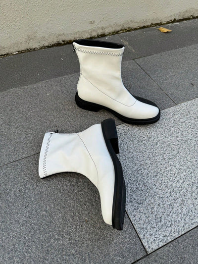 Chic Girls' Zip-Up Ankle Boots: Stylish Elastic Fabric for Everyday Elegance