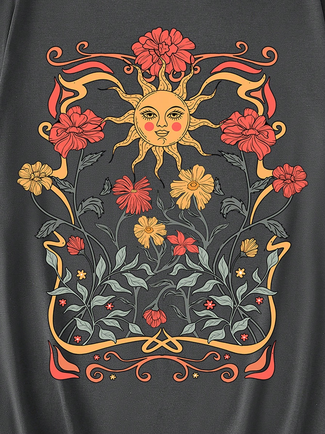 Introducing the Vintage Bohemian Sunflower Graphic Tee, the perfect addition to your summer wardrobe. Made with soft and lightweight fabric, this tee features a beautiful sunflower graphic that evokes effortless summer style. A must-have for any bohemian fashion lover.