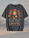 Vintage Bohemian Sunflower Graphic Tee: Effortless Summer Style