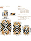 Tribal Elegance: 3-Piece Aztec Canvas Wall Art Set for Boho-Inspired Spaces