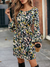 Chic & Versatile Lantern Sleeve Drawstring Waist Dress for Effortless Elegance