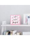 Pray On It, Pray Over It, Pray Through It - Inspirational Pink Wooden Box Sign for Home & Office Decor