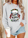 Cozy Christmas Cheer: Women's Trendy Tree Print Sweatshirt