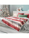 Cozy Up for the Holidays: Thickened Christmas Red Flannel Blanket - Soft, Warm, and Versatile for Home and Travel