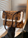 Chic Leopard Print Vintage Crossbody Bag - Stylish Large Capacity Handbag for Everyday Use and Travel