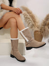 Cozy Chic: Women's Buckle Detail Thick Heel Ankle Boots for Winter Style