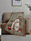 Cozy Up with the Christmas Animal Print Flannel Throw Blanket – Soft, Warm Comfort for Any Space