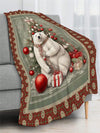 Cozy Up with the Christmas Animal Print Flannel Throw Blanket – Soft, Warm Comfort for Any Space