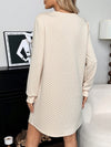 Chic Knitted Textured Casual Dress for Autumn & Winter – Comfort Meets Elegance