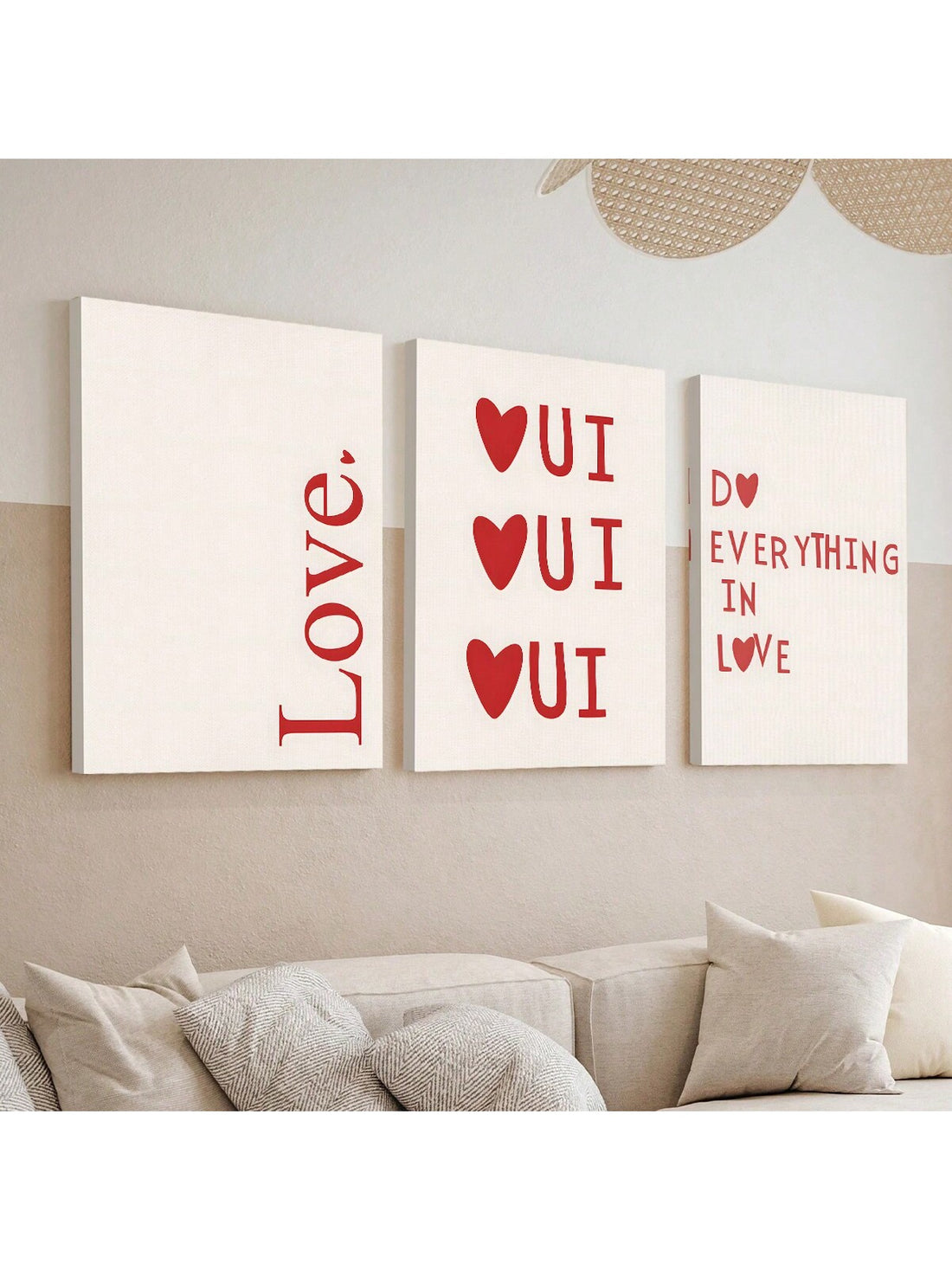 Add a touch of maximalist joy to your space with our Sunshine Love Quote Wall Art Set! These 3 vibrant pieces in pink and orange will brighten up any room. Spread love and sunshine with every glance. (Sunscreen not included.)