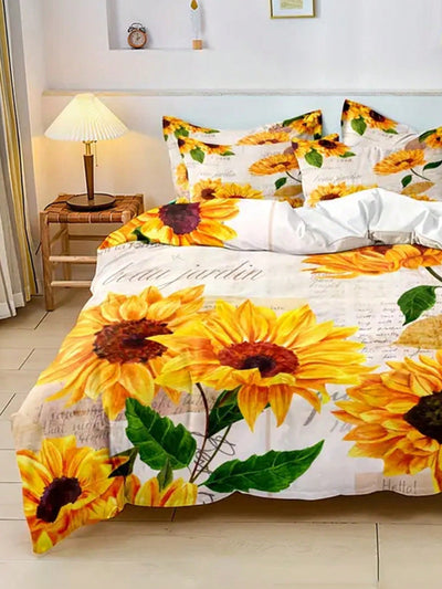 Vibrant Leaves 3-Piece Digital Print Bedding Set for a Fresh Sleep Space