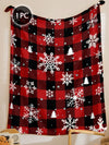 Cozy Christmas Flannel Throw Blanket - Digital Print for Living Room, Bedroom & Outdoor Use