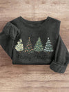 Festive Flair: Women's Loose Fit Christmas Chicken Print Sweatshirt