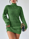 Cozy Chic: Women's Autumn & Winter Stand Collar Pullover Sweater Dress