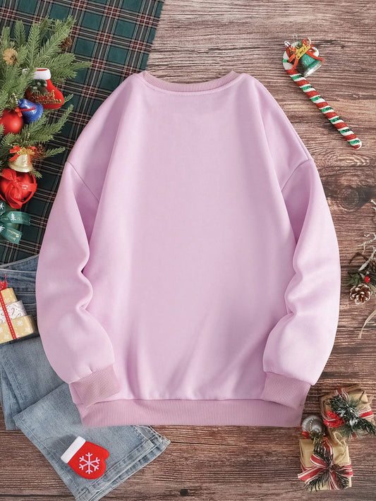 Stylish Comfort for Every Day with Women's Bow Print Casual Sweatshirt