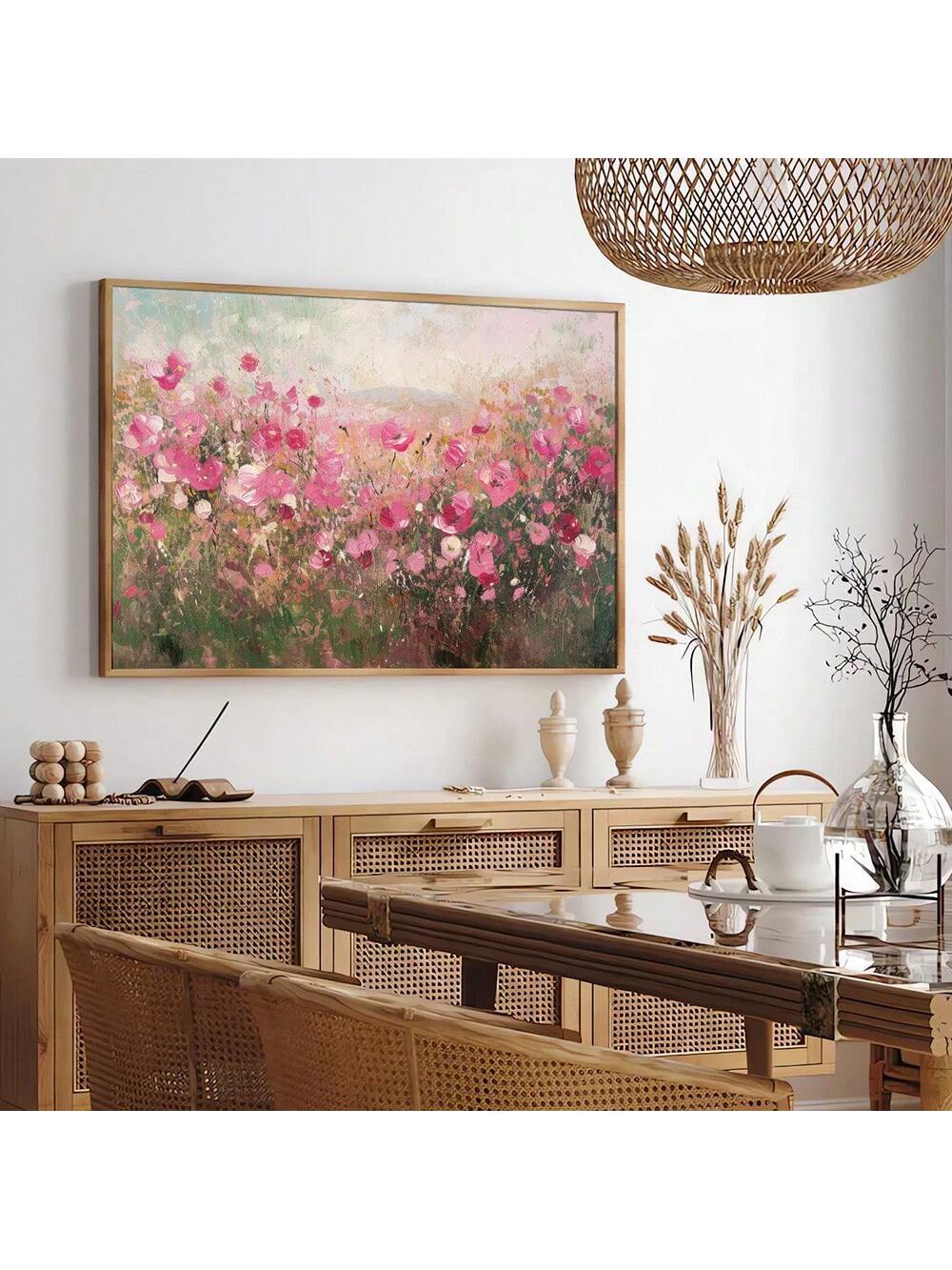 Bring the garden indoors with this charming boho botanical canvas print! Featuring vibrant spring wildflowers in soft, artistic hues, it's the perfect way to add natural beauty and whimsical flair to any room. The unframed design gives you total creative freedom—pair it with your favorite frame or lean it against a shelf for an effortlessly cool aesthetic. Whether you're decorating a bedroom, living room, or creative space, this wildflower artwork captures the carefree spirit of nature while keeping your wa